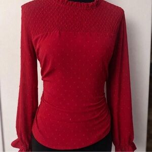 Chic Red Women's Blouse